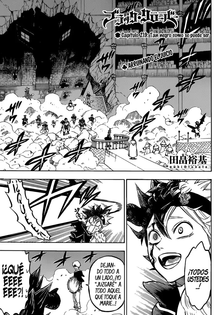 Black Clover Capitulo 219: Tan negro como se puede ser página 2