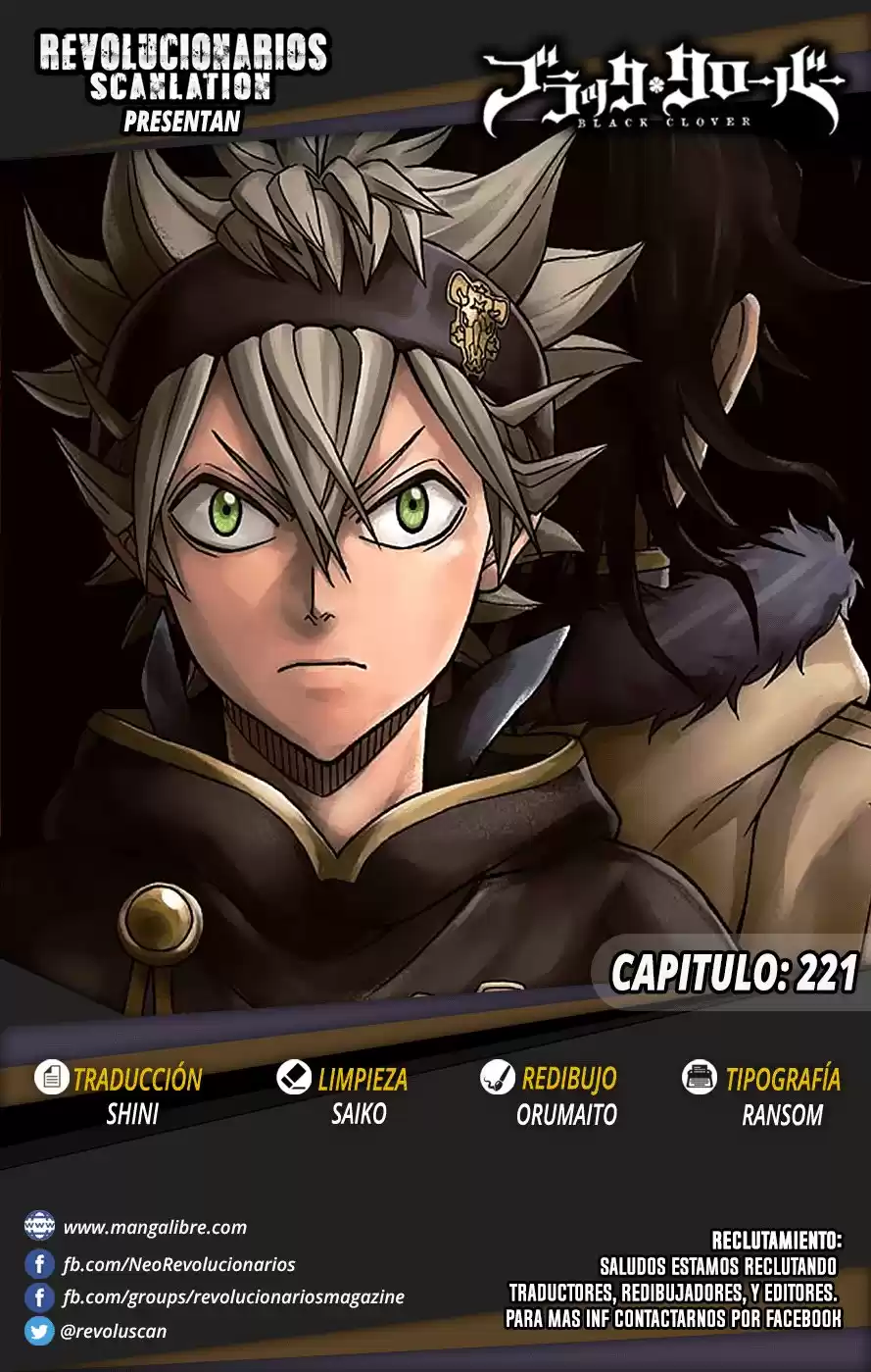 Black Clover Capitulo 221: La Confesión de la Rosa página 1