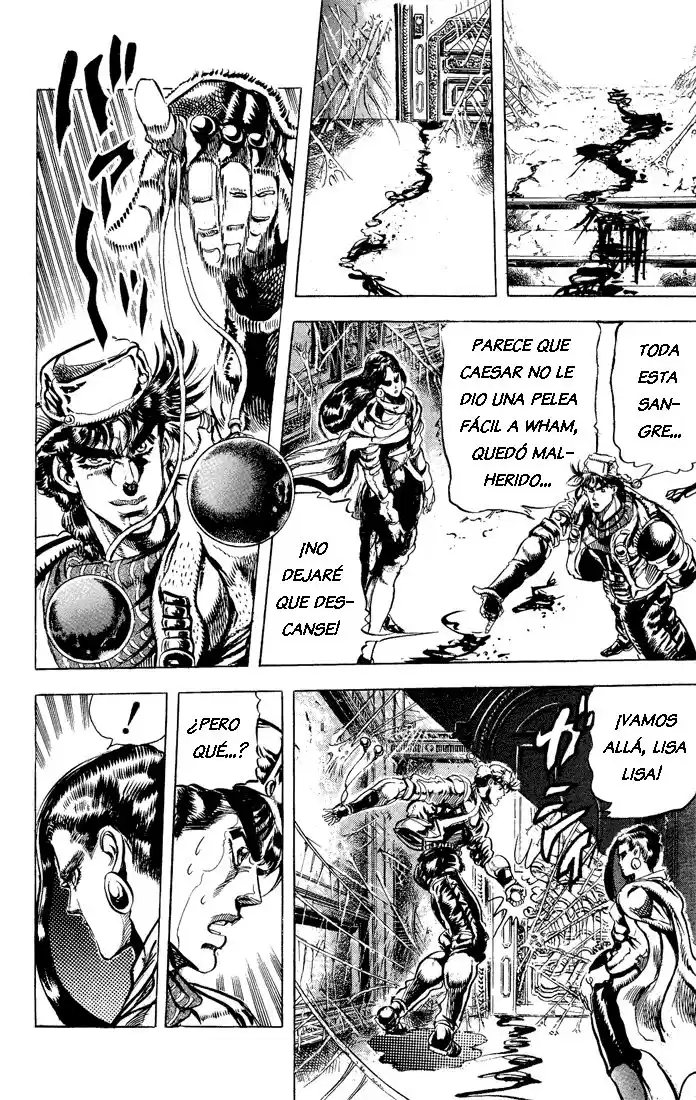 JoJo's Bizarre Adventure Parte 2: Battle Tendency Capitulo 50: Subiendo por el Hotel Fortificado página 4