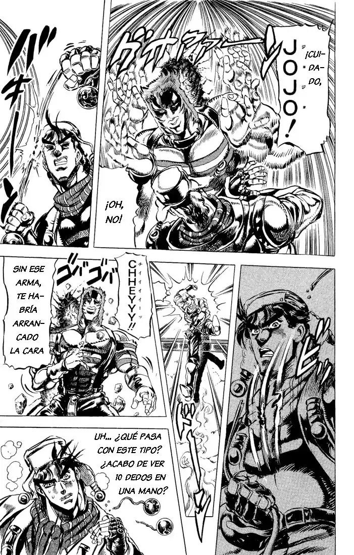 JoJo's Bizarre Adventure Parte 2: Battle Tendency Capitulo 50: Subiendo por el Hotel Fortificado página 7