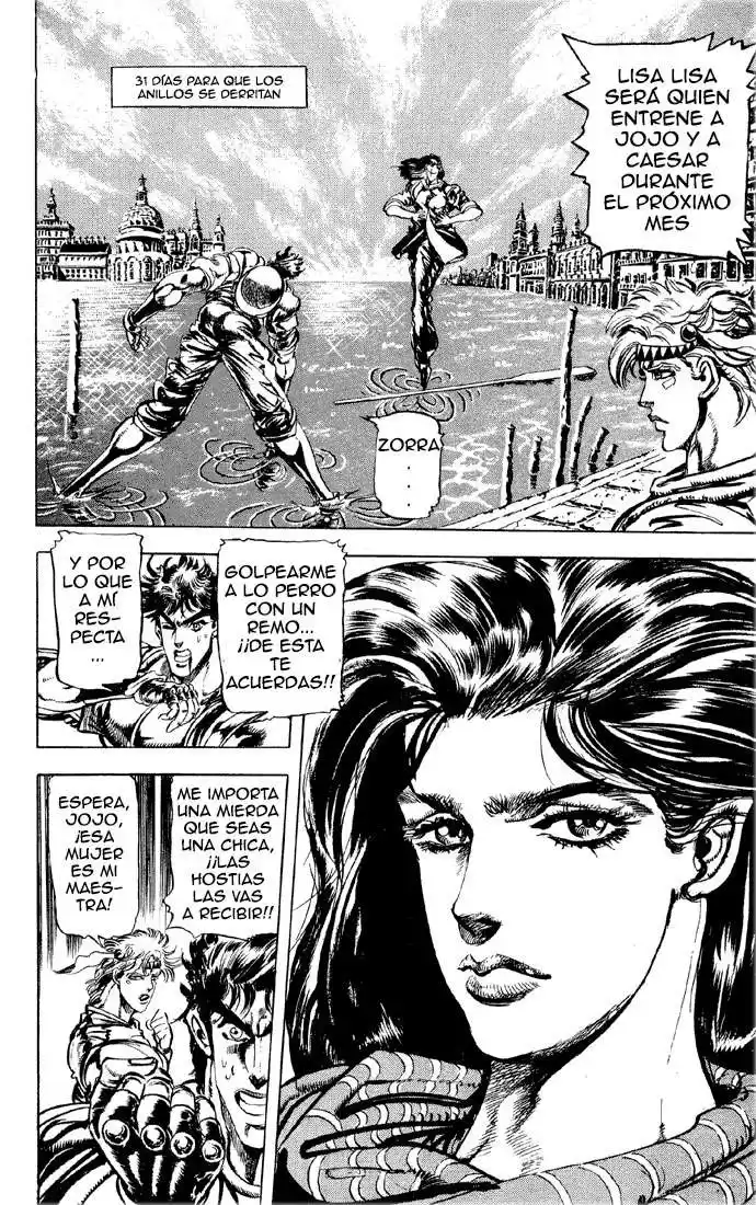 JoJo's Bizarre Adventure Parte 2: Battle Tendency Capitulo 28: Profesora del Hamon Lisa Lisa, Parte 2 página 2