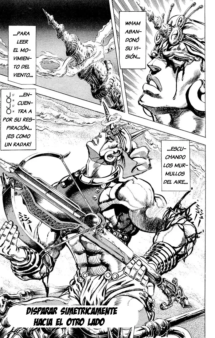 JoJo's Bizarre Adventure Parte 2: Battle Tendency Capitulo 58: El Viento, El Carro y Wamuu, Parte 8 página 1
