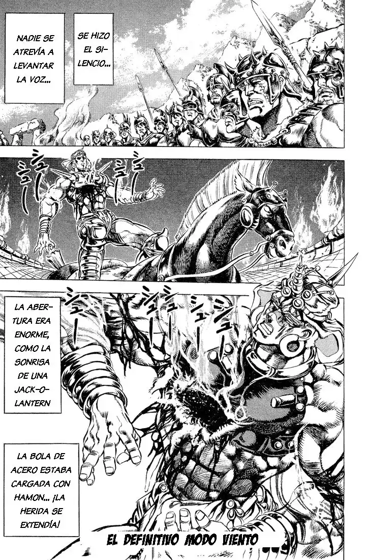 JoJo's Bizarre Adventure Parte 2: Battle Tendency Capitulo 59: El Viento, El Carro y Wamuu, Parte 9 página 1