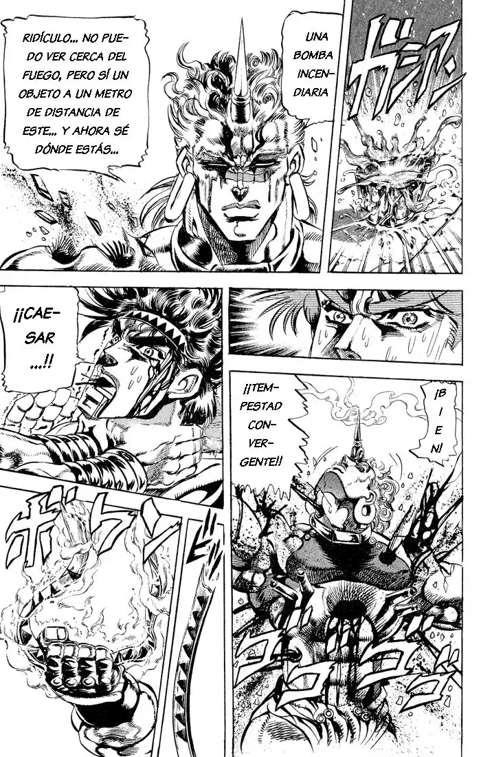 JoJo's Bizarre Adventure Parte 2: Battle Tendency Capitulo 59: El Viento, El Carro y Wamuu, Parte 9 página 13