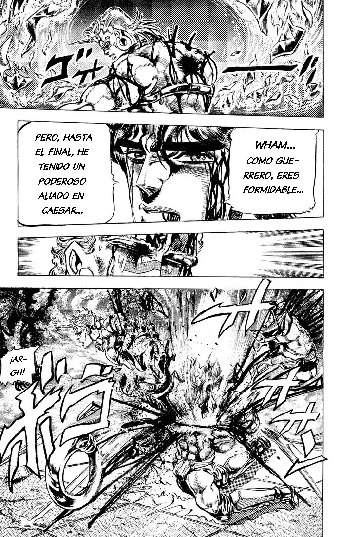 JoJo's Bizarre Adventure Parte 2: Battle Tendency Capitulo 59: El Viento, El Carro y Wamuu, Parte 9 página 17