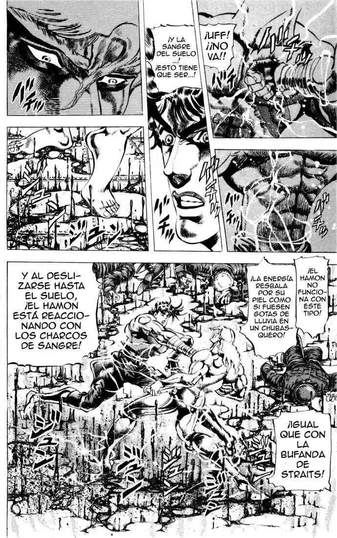 JoJo's Bizarre Adventure Parte 2: Battle Tendency Capitulo 15: El Hombre del Pilar, Santana, Parte 6 página 2