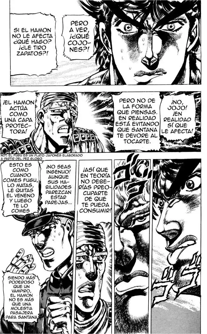 JoJo's Bizarre Adventure Parte 2: Battle Tendency Capitulo 15: El Hombre del Pilar, Santana, Parte 6 página 5