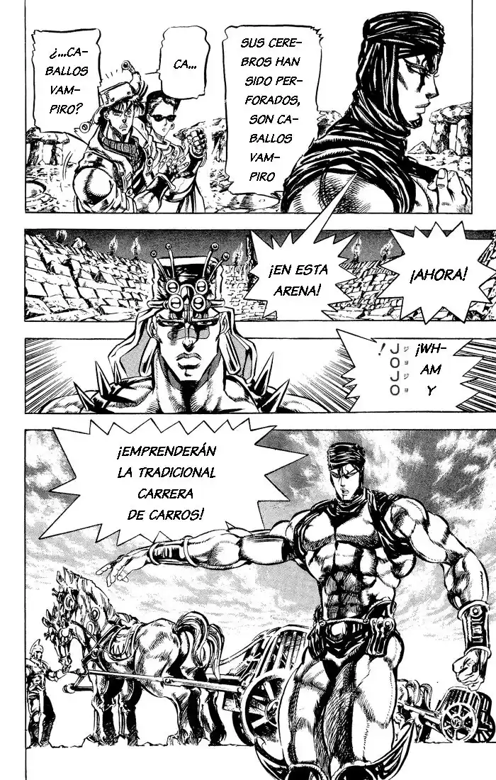 JoJo's Bizarre Adventure Parte 2: Battle Tendency Capitulo 53: El Viento, El Carro y Wamuu, Parte 3 página 11