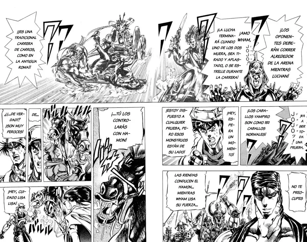 JoJo's Bizarre Adventure Parte 2: Battle Tendency Capitulo 53: El Viento, El Carro y Wamuu, Parte 3 página 13