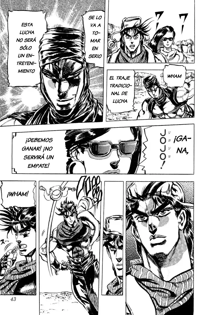 JoJo's Bizarre Adventure Parte 2: Battle Tendency Capitulo 53: El Viento, El Carro y Wamuu, Parte 3 página 15