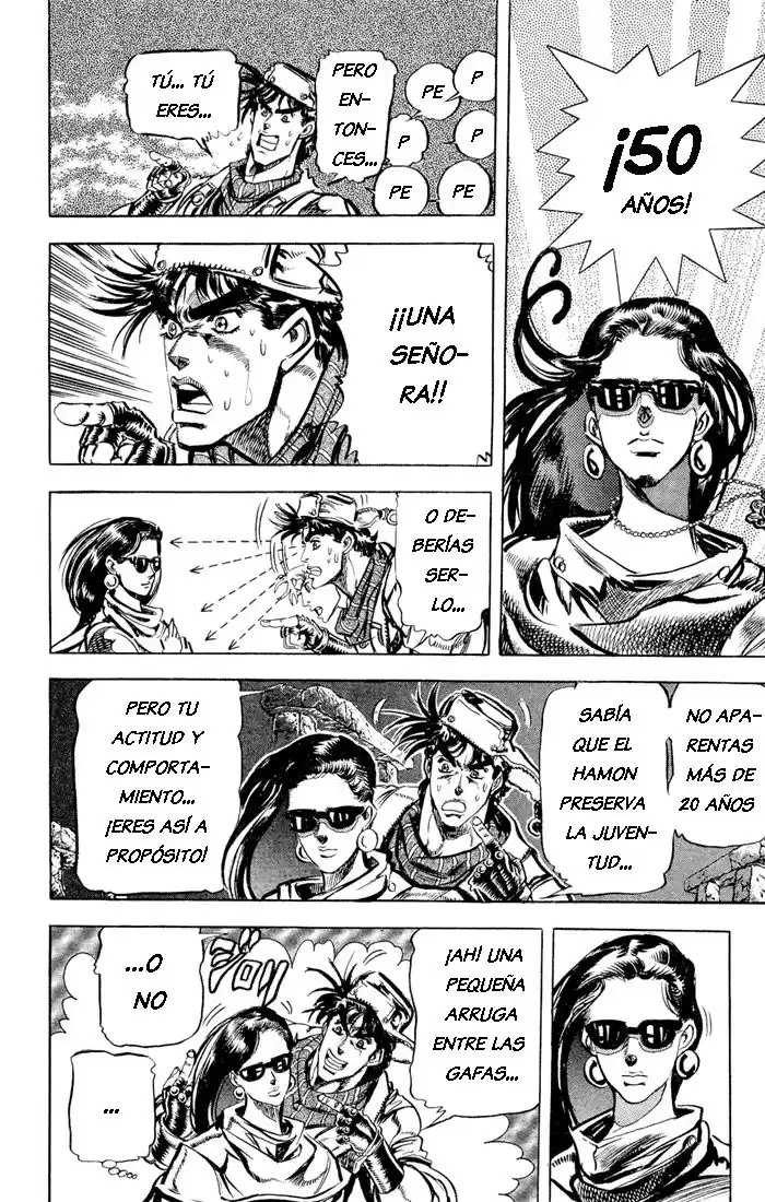 JoJo's Bizarre Adventure Parte 2: Battle Tendency Capitulo 53: El Viento, El Carro y Wamuu, Parte 3 página 2