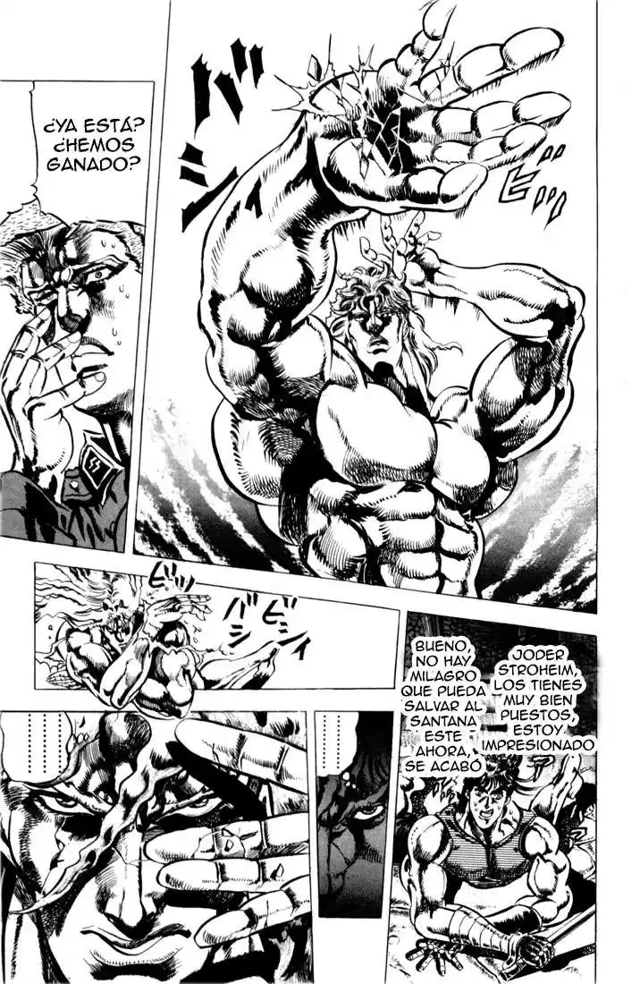 JoJo's Bizarre Adventure Parte 2: Battle Tendency Capitulo 17: El Hombre del Pilar, Santana, Parte 8 página 2