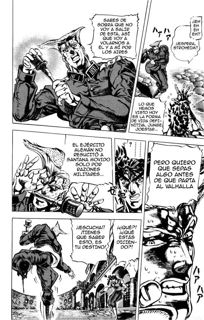 JoJo's Bizarre Adventure Parte 2: Battle Tendency Capitulo 17: El Hombre del Pilar, Santana, Parte 8 página 6