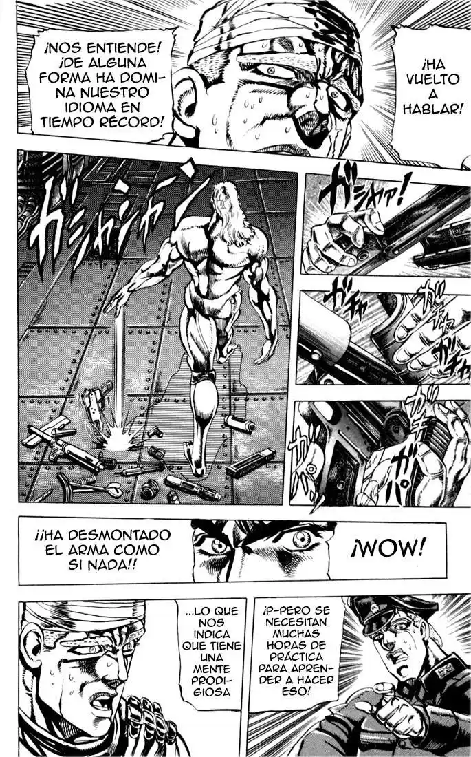 JoJo's Bizarre Adventure Parte 2: Battle Tendency Capitulo 14: El Hombre del Pilar, Santana, Parte 5 página 10